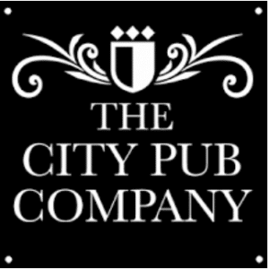 The city pub company logo with RTP Solutions on a black background.